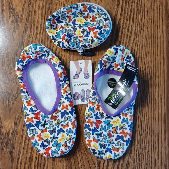 Snoozies Shoes - Women's Snoozies 'Skinnies' with travel pouch, Size L - 9/10, NWT